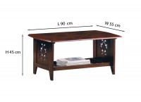 COFFEE TABLE RIZE REF CT1020 RECTANGLE EBONY WALN